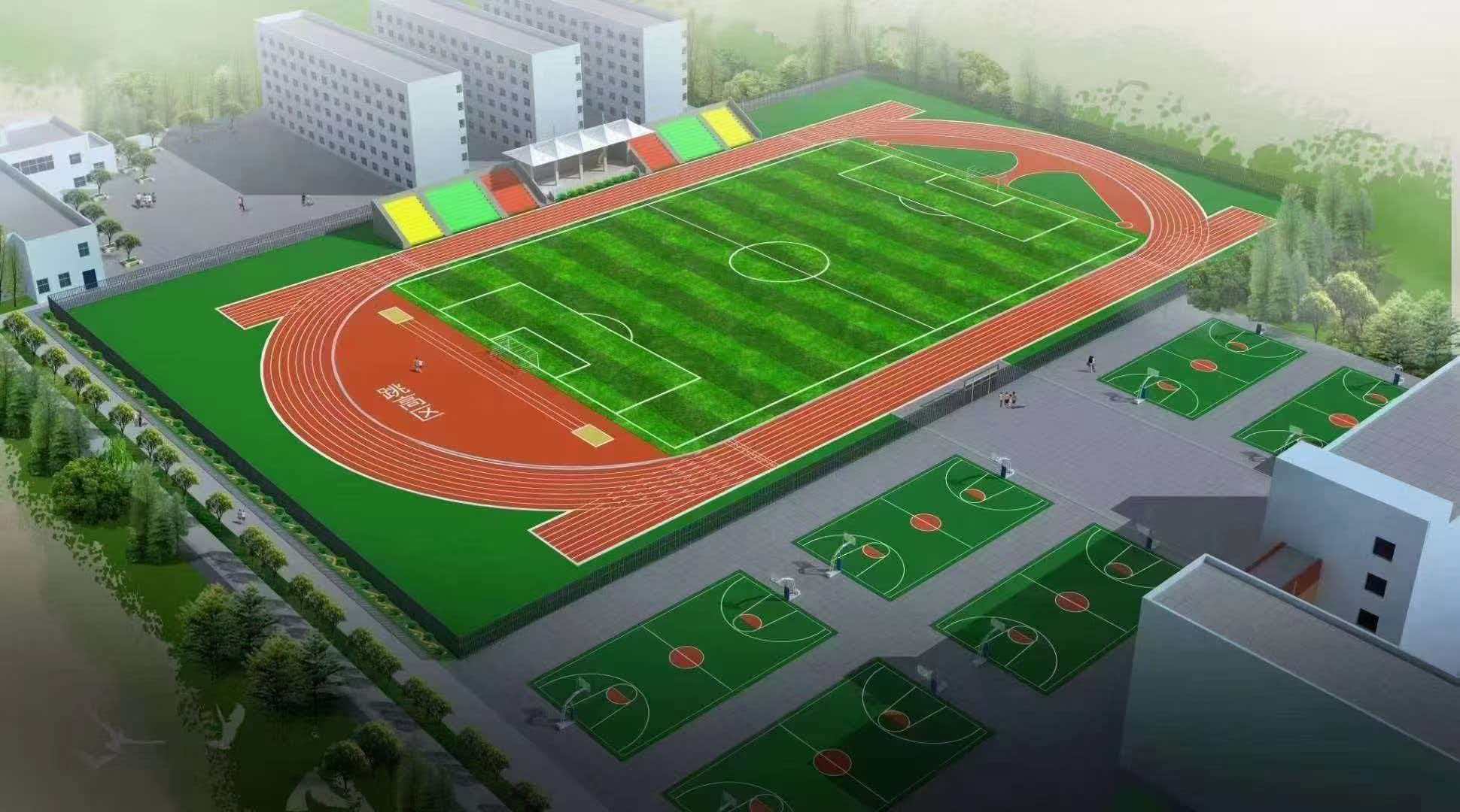 营口市学校运动操场半预制型跑道 - 厂家